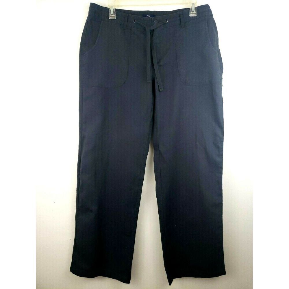 Gap Linen Beach Pants Wide Leg Drawstring Waist